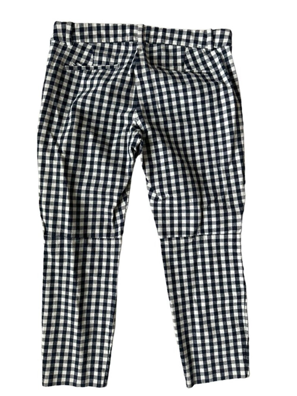 J CREW Blue White Gingham Plaid Ankle Pants Size 6